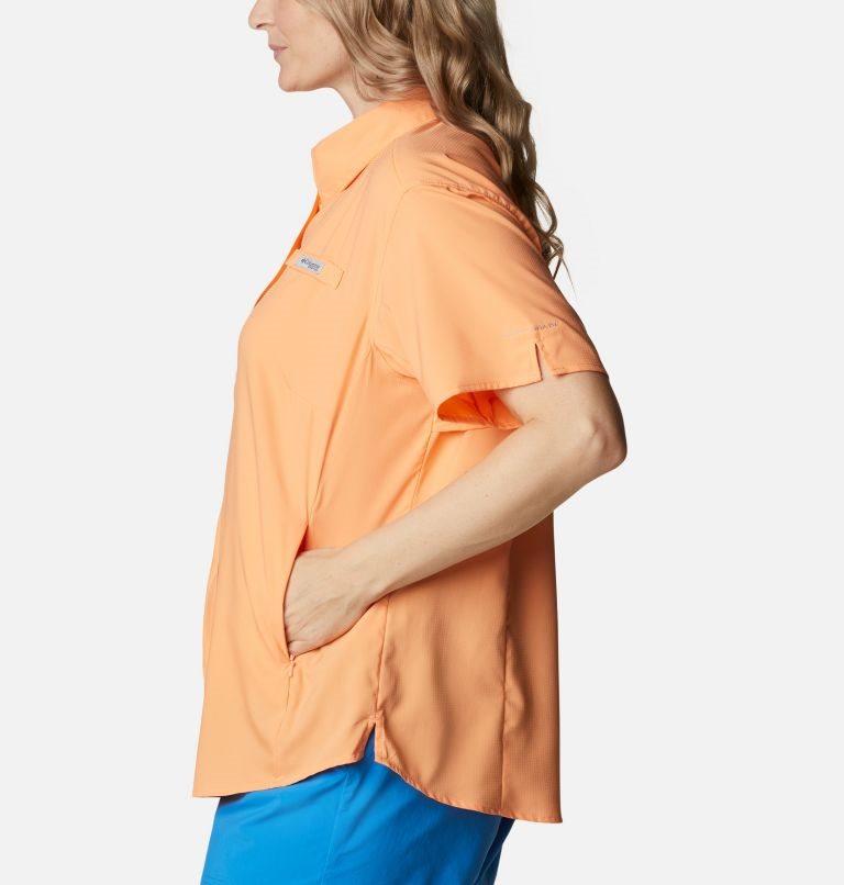 Women's Columbia PFG Tamiami II Short Sleeve Shirts Orange | Plus Size CA-Y1AL6